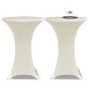 Toalha de Mesa elástica Ø80, Creme / 2 peças
