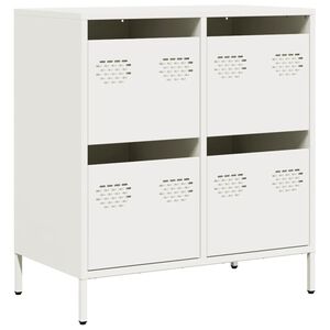 vidaXL Aparador 68x39x73,5 cm a&ccedil;o laminado a frio branco