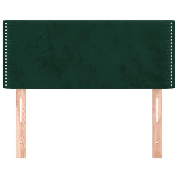 vidaXL Cabeceira de cama veludo 80x5x78/88 cm verde-escuro
