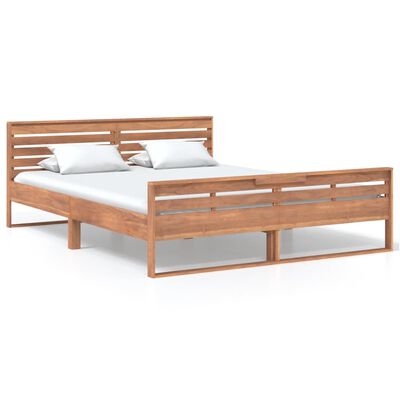 vidaXL Estrutura de cama 160x200 cm madeira de teca maciça