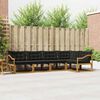 vidaXL Conjunto de Sof&aacute;s para Exterior 5 pcs Natural e Preto