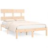 vidaXL Estrutura de cama king 150x200 cm madeira maci&ccedil;a