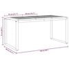 vidaXL Mesa de Jantar para Jardim Cinzeto 160 x 80 x 75 cm