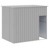 vidaXL Casota cães c/ parque 214x1069x181 cm aço galvaniz. cinza-claro