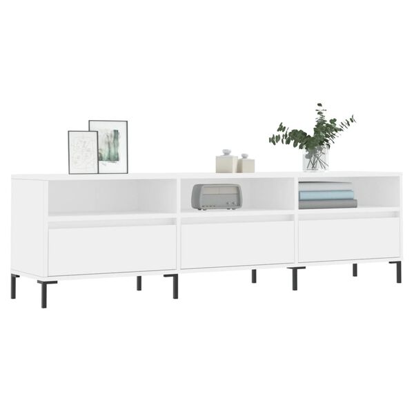 vidaXL M&oacute;vel de TV 150x30x44,5 cm derivados de madeira branco