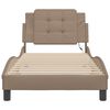vidaXL Estrutura de cama com LED sem colch&atilde;o Zadar 80x200cm cappuccino