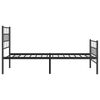 vidaXL Estrutura de cama com cabeceira e p&eacute;s 75x190 cm metal preto