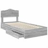 vidaXL Cama com Armazenamento com cabeceira Cinza Sonoma 70 x 190 cm