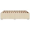 vidaXL Estrutura de cama sem colch&atilde;o 140x190 cm tecido cor creme
