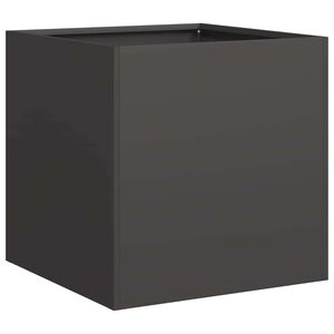 vidaXL Vaso/floreira 40x40x40 cm a&ccedil;o laminado a frio preto
