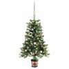 vidaXL &Aacute;rvore Natal artificial pr&eacute;-iluminada c/ bolas 90 cm verde