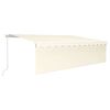 vidaXL Toldo retr&aacute;til Creme 5 x 3 m Poli&eacute;ster