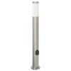 vidaXL Lumin&aacute;ria de poste com tomada, 80 cm, a&ccedil;o inoxid&aacute;vel, IP44