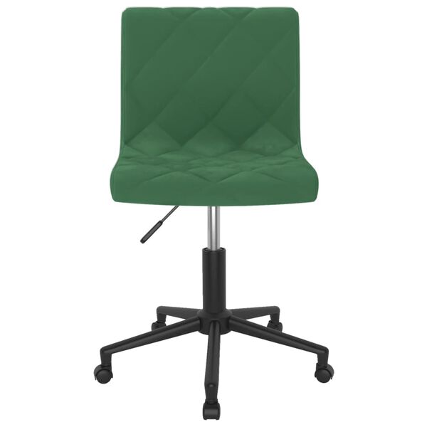 vidaXL Cadeiras de jantar giratorias 2 pcs veludo verde-escuro