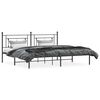 vidaXL Estrutura de cama com cabeceira 200x200 cm metal preto