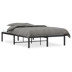 vidaXL Estrutura de cama 120x190 cm metal preto