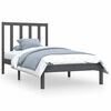 vidaXL Estrutura de cama pequena solteiro 75x190 cm pinho maci&ccedil;o cinza