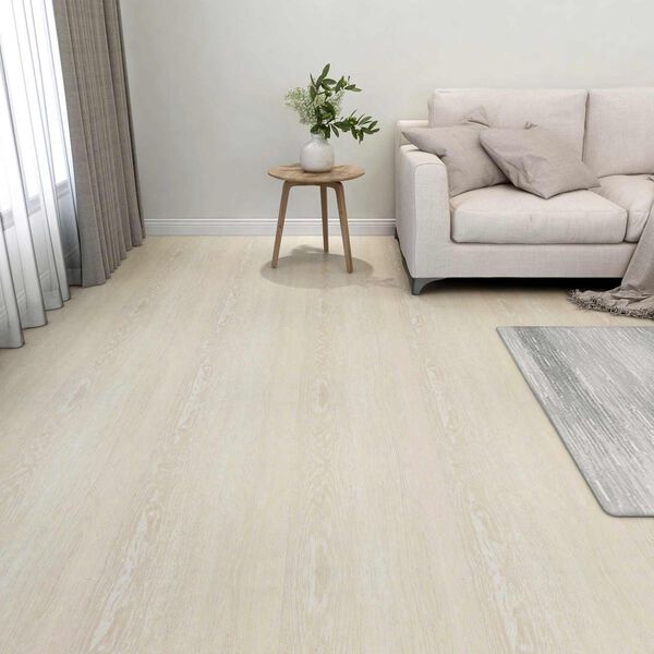vidaXL Pranchas de Piso 55 pcs Bege 5,11 m&sup2; PVC