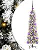 vidaXL &Aacute;rvore de Natal Artificial Branco 120 cm PVC, Metal e Pl&aacute;stico