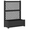 vidaXL Grande Jardineira com Treli&ccedil;a Antracite 99,5 x 43 x 133,5 cm PP