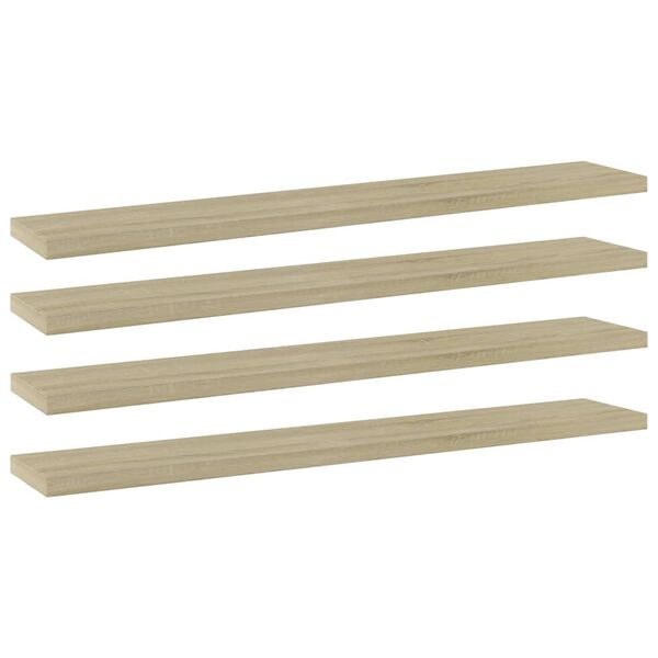 vidaXL Prateleiras estante 4pcs 60x10x1,5cm contraplacado cor carvalho