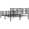 vidaXL Estrutura de cama sem colch&atilde;o com p&eacute;s 160x200 cm preto