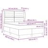vidaXL Cama Box com colch&atilde;o Castanho escuro 140 x 200 cm tecido