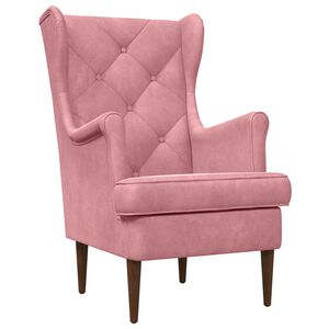 vidaXL poltrona Rosa Veludo