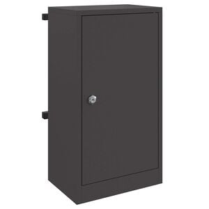 vidaXL caixa de correio com armazenamento Preto 30 x 20 x 55 cm A&ccedil;o