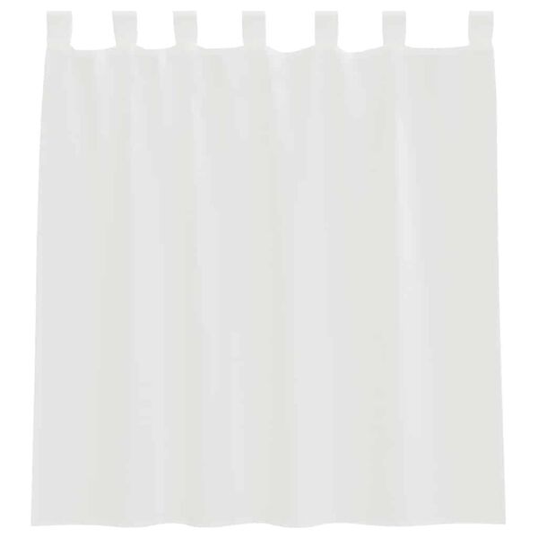 vidaXL Cortinas de voile com la&ccedil;os 2 pcs branco 140x140 cm