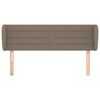 vidaXL Cabeceira cama abas tecido 147x23x78/88 cm cinzento-acastanhado