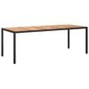 vidaXL Mesa de Jardim Preto 250 x 100 x 75 cm vime PE