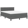 vidaXL Cama Box com colch&atilde;o Cinzento escuro 160 x 200 cm tecido