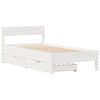 vidaXL Cama sem colch&atilde;o 90x190 cm madeira de pinho maci&ccedil;a branco
