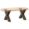 vidaXL P&eacute;s para mesa de centro em formato de X, 2 pe&ccedil;as, a&ccedil;o natural, 50x(42-43) cm, a&ccedil;o