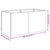 vidaXL Vaso/floreira 80x40x40 cm aço corten