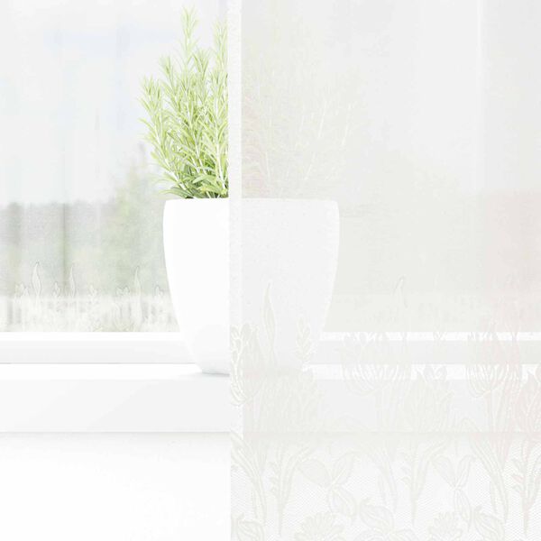 vidaXL Cortina de Renda com cortinas Branco 200 x 120 cm Poli&eacute;ster