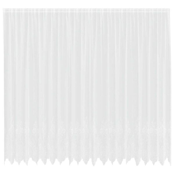 vidaXL Cortina de Renda com cortinas Branco 280 x 500 cm Poli&eacute;ster