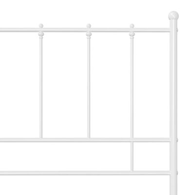 vidaXL Estrutura de cama 180x200 cm metal branco