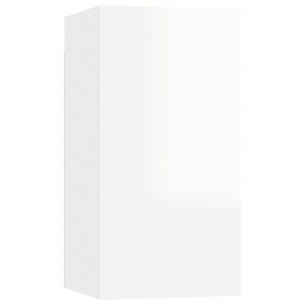 vidaXL M&oacute;vel de TV 30,5x30x60 cm derivados de madeira branco brilhante