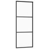 vidaXL Porta deslizante c/ conj. ferragens 76x205cm vidro ESG preto
