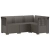 vidaXL Sof&aacute; de Jardim para 4 Pessoas Visual Rattan PP Cinzento-claro