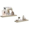 vidaXL Prateleiras parede suspensas 2 pcs 80x23,5x3,8cm MDF carvalho