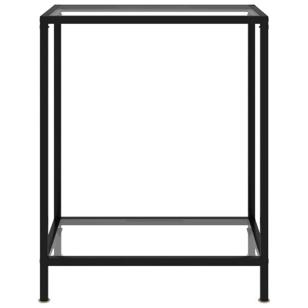 vidaXL Mesa consola 60x35x75 cm vidro temperado transparente