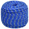 vidaXL Corda de barco 6 mm 50 m polipropileno azul