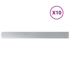 vidaXL Bordas de relvado 10 unid 10x103 cm a&ccedil;o galvanizado