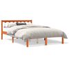vidaXL Cama sem colch&atilde;o 140x200 cm madeira pinho maci&ccedil;a castanho-mel