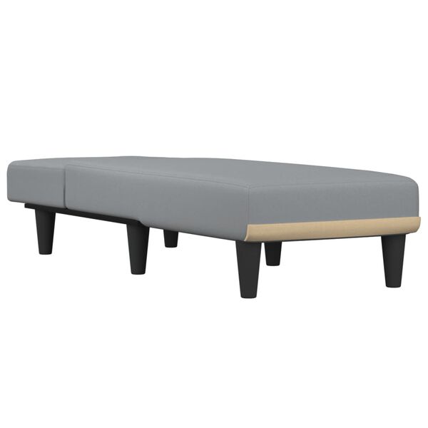 vidaXL Chaise longue tecido cinzento-claro