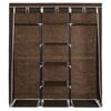 vidaXL Roupeiro compartimentos e var&otilde;es 150x45x175cm tecido castanho