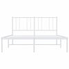vidaXL Estrutura de cama com cabeceira 120x190 cm metal branco
